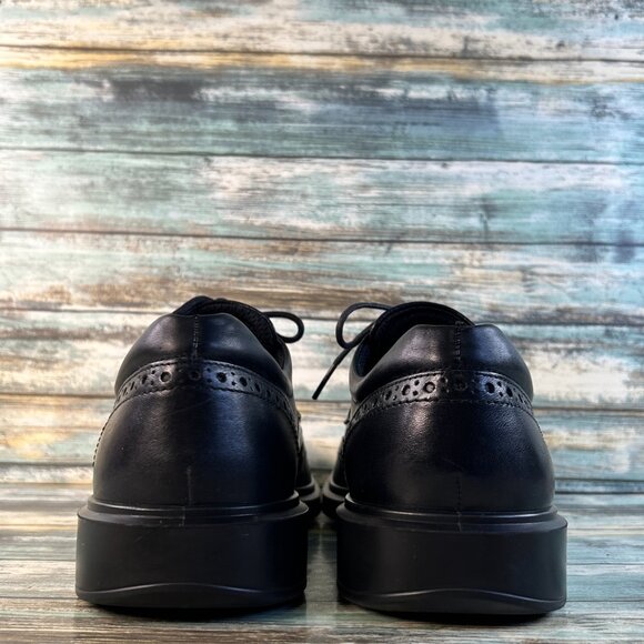 Ecco Helsinki 2.0 Mens Derby Dress Shoe Size 10-10.5 Black Leather Wingtip Work main image 6